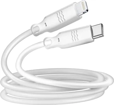 Produktbild von JUST GREEN, Lightning MFi auf USB-C Kabel 60W 1,2 m, Weiß