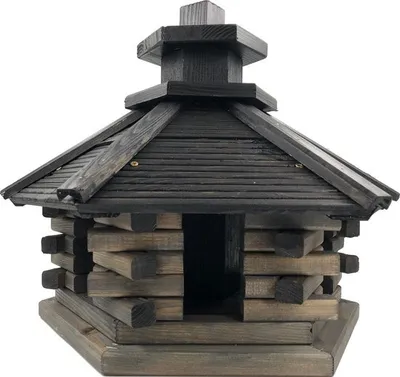Produktbild von Garden Spirit Vogel Futterhaus mit Silo – Vogelvoederhaus Holz wetterfest 35 x 40 x 48 cm für kleine Vögel