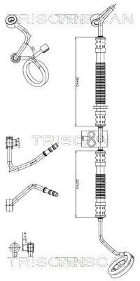 Produktbild von TRISCAN 8516 29079 Servoleitung für AUDI A8 (4D2, 4D8) von Hydraulikpumpe nach Lenkgetriebe