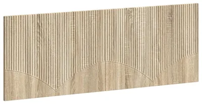 Image de Tête de lit fixée au mur, en panneaux de particules imitation chêne Sonoma