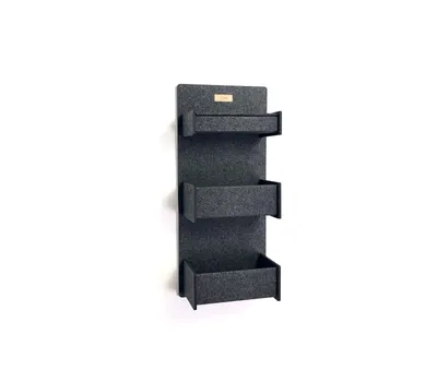 Produktbild von Hängeregal ALLEGRA "TRE" aus Filz (16x30x68 cm) in anthrazit meliert