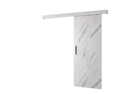 Obrázek produktu pro MOB, Posuvné dveře - 90 cm - Sharlene I (mramor + bílý mat + černá)