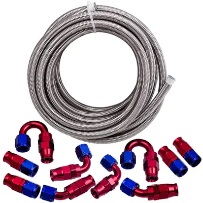 Produktbild von 20FT / 6M AN8 schlauch Fitting Kraftstoffleitung + Schlauchende Fitting Kit