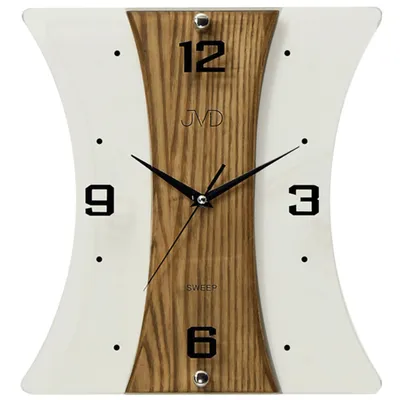 Produktbild von JVD NS16051/11 Wanduhr Quarz analog eiche farben dunkel leise ohne Ticken modern