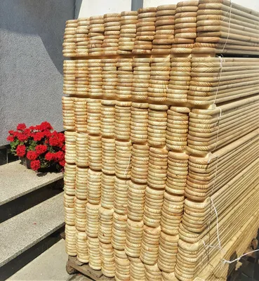 Produktbild von Zaunlatte 9x2x90cm Sibirische Lärche 200Stück Muster A