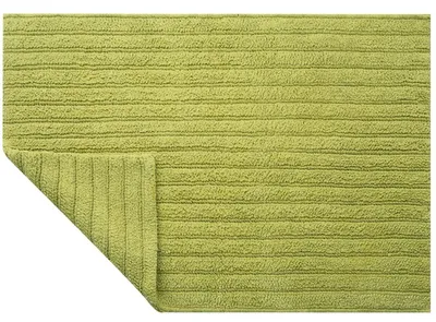 Produktbild von Spirella Badteppich Badematte Duschvorleger Baumwolle Hochflor | flauschig | rutschhemmend | geeignet für Fußbodenheizung | 55x65 cm | Grün Benoa