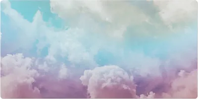 Produktbild von Pastellwolken– Schreibtischunterlage – Schreibtisch Tischunterlage – 90x45 cm – Unterlage Groß Schreibtischmatte