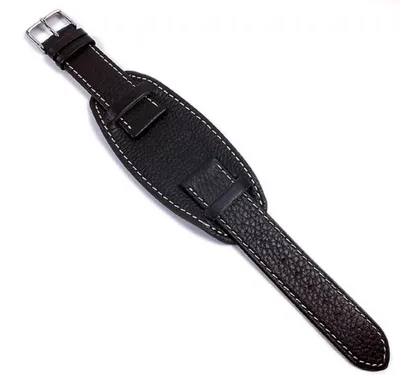 Produktbild von Minott | Uhrenarmband Leder schwarz mit Unterlage sehr weich 21487S, Stegbreite:20mm