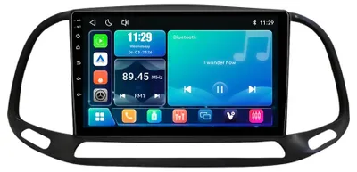 Obrázok produktu pre Rádio Linux 9 palcov pre Fiat Doblo (2015-2019) – bezdrôtové pripojenie CarPlay a Android, USB, vstavaná navigácia, Bluetooth 5.1, RDS