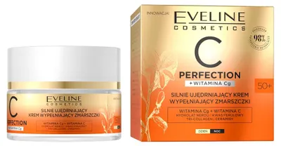 Productafbeelding van Eveline Cosmetics C-Perfection, intensief verstevigende crème die rimpels vermindert, geschikt voor 50+, 50 ml