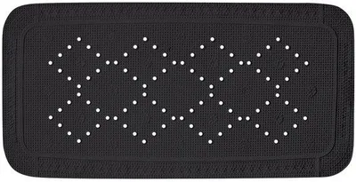 Produktbild von Unyqoos® Schwarze rutschfeste Duschmatte mit Saugnäpfen, PVC, waschbar 30°C – für Dusche & Badewanne