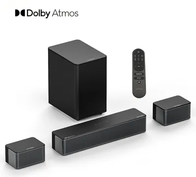 Produktbild von ULTIMEA 5.1 Soundbar mit Dolby Atmos, 3D Surround Sound System mit Subwoofer, 2 Rear-Lautsprechern, Soundbar Bluetooth 5.3 mit Einstellbarem Bass