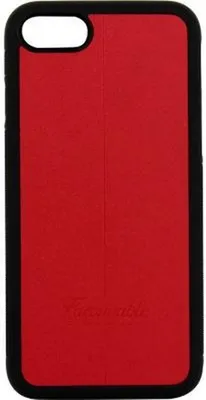 Image de Coque pour iPhone SE 2022 / SE / 8 / 7 / 6S / 6 Liseret Bracelet Silicone Rouge Faconnable