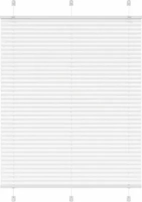 Produktbild von Plissee Weiß 110x100 cm Stoffbreite 109,4 cm Polyester