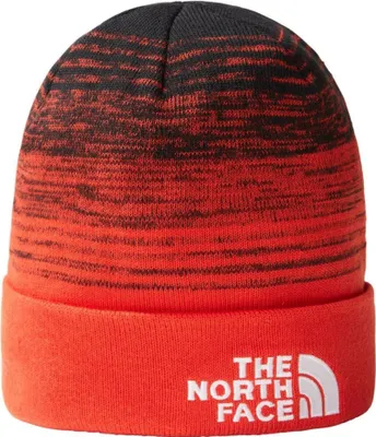 Image de bonnet North Face NF0A3FNTTJ21 - modèle Dockwkr Rcyld, couleur noir et rouge