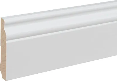 Produktbild von Sockelleiste Massivholz Berliner Profil 16 x 80 x 2400 mm Weiß zum Kleben, Schrauben & Nageln Massivholz Fußleiste by PROVISTON 60 Meter | 25 Stück