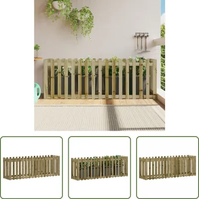 Produktbild von The Living Store Hochbeet Lattenzaun-Design 200x50x70 cm Kiefernholz Imprägniert