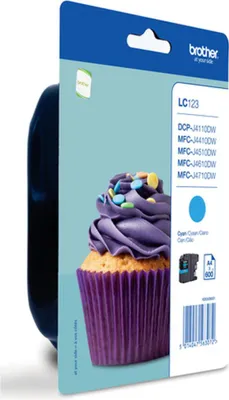 Obrázek produktu pro Brother LC123CBP, Azurová, 1 kusů, 600 str., Balení po jednom