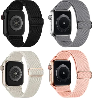 Produktbild von Armband für Apple Watch SE Ultra 2/1 38-42 mm Verstellbar 115-240 mm 4 Stück