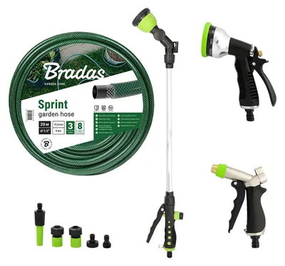 Produktbild von 3/4 Zoll Sprüh- und Gießset mit Spritze, Brause und Schlauch 50 m