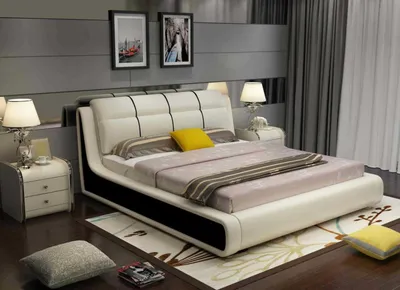 Produktbild von Luxus Schlafzimmer Bett Doppel Betten Holz 180x200cm Designer Hotel Einrichtung