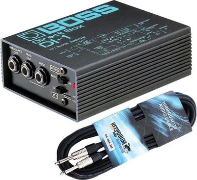 Image de Boss DI-1 boîte de direct active avec câble jack 3m