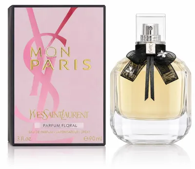 Produktbild von Yves Saint Laurent Mon Paris Floral, Frauen, 90 ml, Nicht nachfüllbare Flasche, Bergamotte, Pfirsich, Birne, Himbeere, Stechäpfel, Jasmin, Magnolien, Orangenblüte, Pfingstrose, Kaschmir, Patschuli