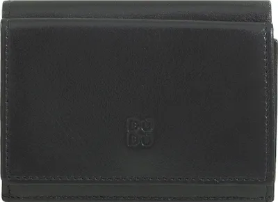 Produktbild von Herren Leder Geldbörse Schwarz Querformat 10x7.5 cm mit Karten-, Münz- & Ausweisfach