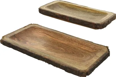 Produktbild von Decoris Dekoteller Mangoholz 16 & 21 cm Set2