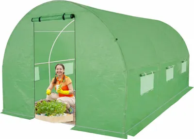 Immagine prodotto di 4iQ Serra polytunnel 2,5x4m verde