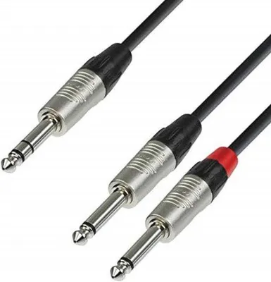 Productafbeelding van Professionele Instrumentkabel 2 x 6,3 mm jack naar 2 x 6,3 mm monojack 3 m