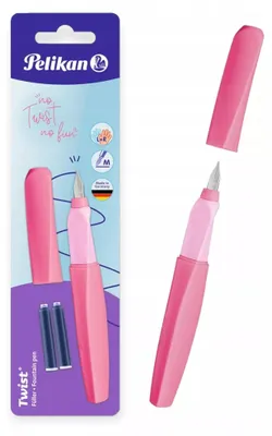 Produktbild von Pelikan 300010116, Pink, Kartuschenfüllsystem, Edelstahl, Beidhändig, Sichtverpackung, 1 Stück(e)