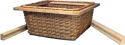Produktbild von Weidenkorb mit Führungsschienen für 60er Schrankbreite / Auszugskorb / Schrankkorb