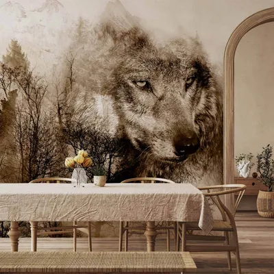 Produktbild von Vlies Fototapete - Mountain Predator (Brown) 100x70 cm Tiere g-A-0139-a-c