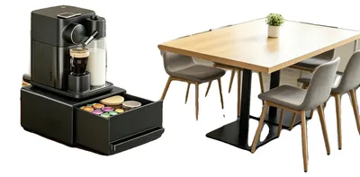 Obrázek produktu pro Organizér na kávové kapsle, výsuvná zásuvka, prostorově úsporný design, černá