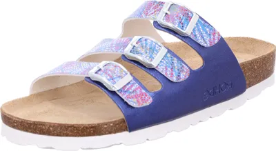 Produktbild von Rohde Damen Pantolette Dreiriemer in Weite G mit Lederdecksohle Alba 5625, Größe:42 EU, Farbe:Blau