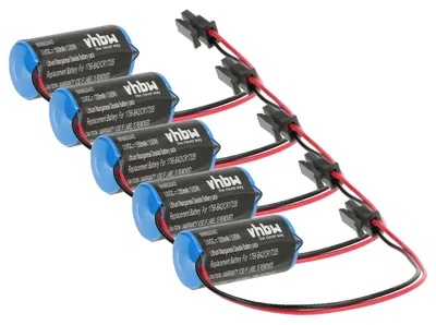 Produktbild von vhbw 5x Akku kompatibel mit Allen Bradley Series B 5564 Steuereinheit (1200 mAh, 3 V, Li-MnO2)