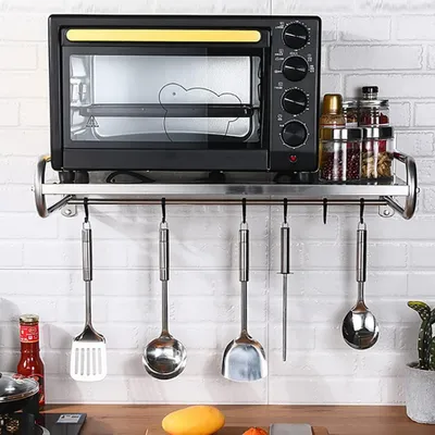 Zdjęcie produktu dla Solidchoice - Magnetyczna półka wisząca z haczykami do kuchni