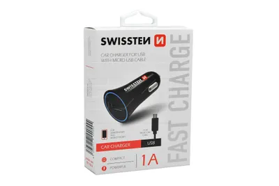 Immagine prodotto di SWISSTEN 1A 1USB - Caricatore da auto micro USB - 8595217440555