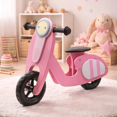 Produktbild von Lauflernrad aus Holz, verstellbarer Sitz, für Kinder 1-2 Jahre, Balance Bike für draußen