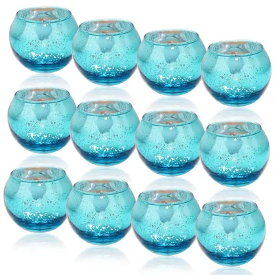 Produktbild von Set von 12 Glas-Kerzenhaltern für Tischdekoration