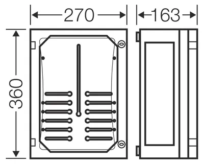 Productafbeelding van HENS ENYSTAR-tellerbehuizing FP FP 2211 2211, met een inbouwdiepte van 136 mm