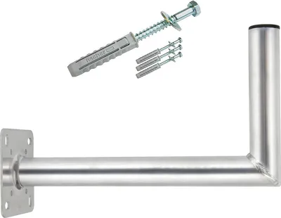 Produktbild von PremiumX 45cm Wandhalter Aluminium SAT ALU Wand Halterung mit Schraubensatz für Wand Montage