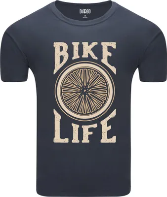Produktbild von Diarbo Herren T-Shirt mit Fahrradliebhaber Druck Fahrradleben Dunkelgrau Gr.XXL