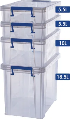 Produktbild von Fellowes ProStore, Aufbewahrungsbox, Blau, Weiß, Rechteckig, Polypropylen (PP), Einfarbig, Weiß