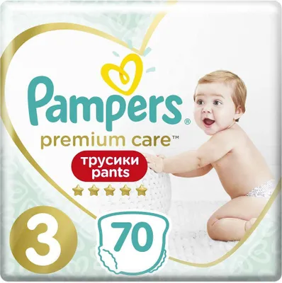 Obrázok produktu pre PAMPERS Premium Care Pants Nohavičky plienkové jednorazové 3 (6-11 kg) 70 ks