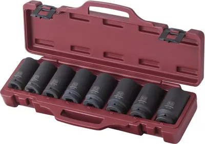 Zdjęcie produktu dla 8-częściowy zestaw nasadek udarowych 3/4"