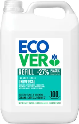Produktbild von Ecover - Flüssigwaschmittel - Universal - Geißblatt & Jasmin - 5 Liter - 100 Wäschen - 1 Stück
