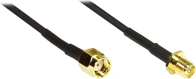 Produktbild von WLAN Antennen Verlängerungskabel, SMA reversed Buchse auf SMA reversed Stecker, 1m, Good Connections®