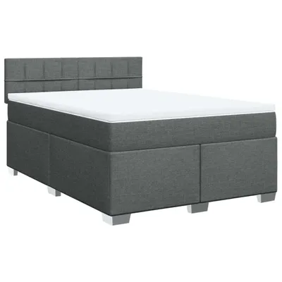 Produktbild von Boxspringbett mit Matratze Dunkelgrau 160x200 cm Stoff